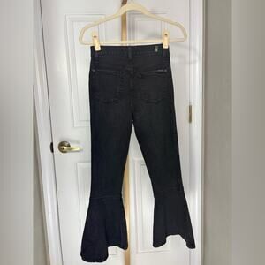 7 for all mankind Black High Waisted Mermaid Flare Bottom Jeans Denim y2k grunge